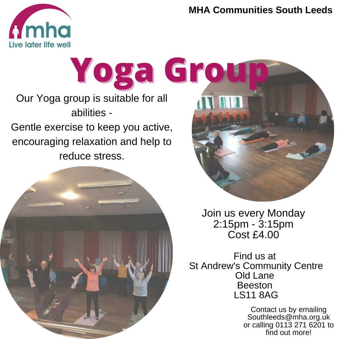 mha yoga group poster